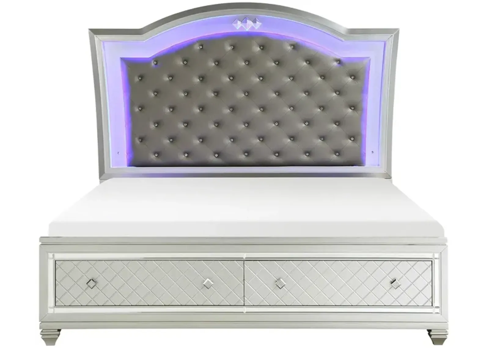 Quinby Bed in Silver by Homelegance