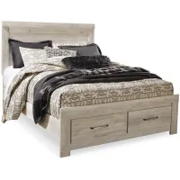 Bellaby Queen Platform Bed with 2 Storage in Whitewash by Ashley Furniture