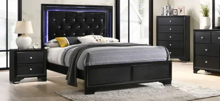 Micah Panel Bed in Black by Crown Mark