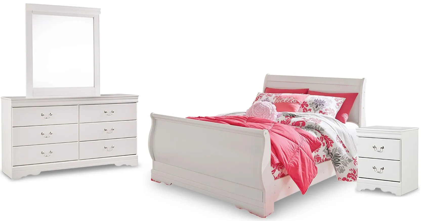 Anarasia 4-pc. Bedroom Set in White by Ashley Furniture