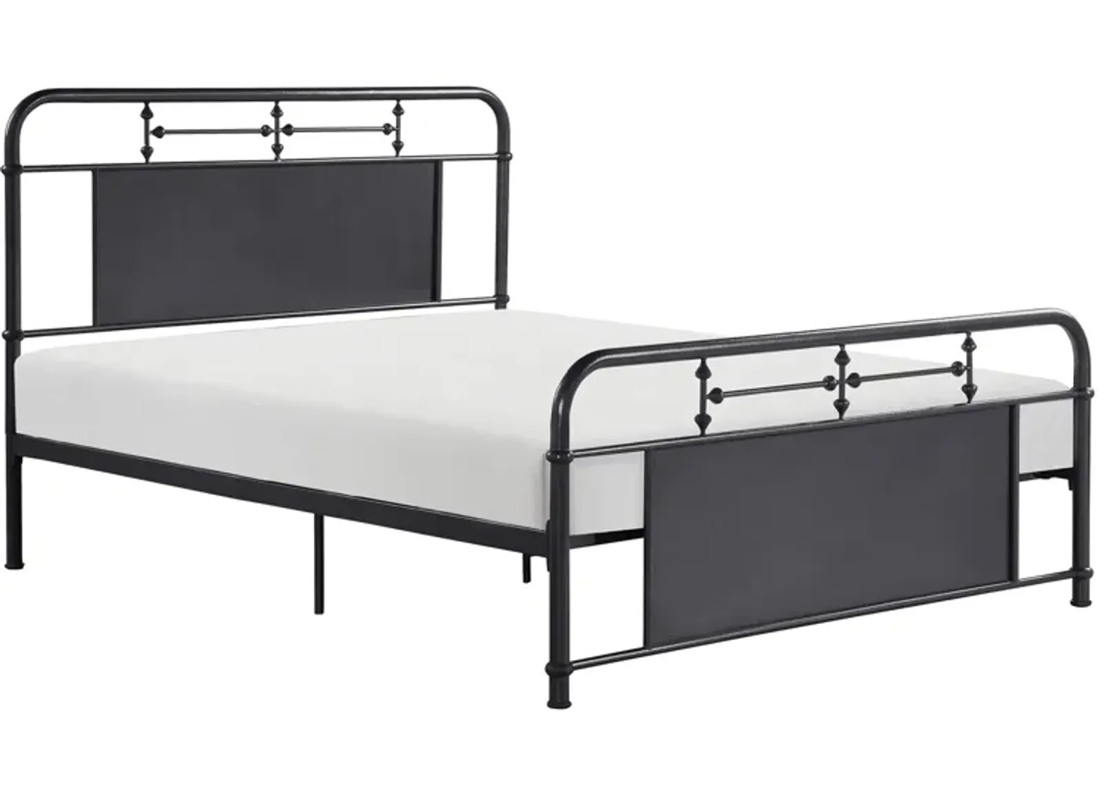 Gossamer Metal Platform Bed in Mottled Silver by Homelegance