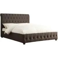 Carlow Upholstered Bed in Dark Gray by Homelegance