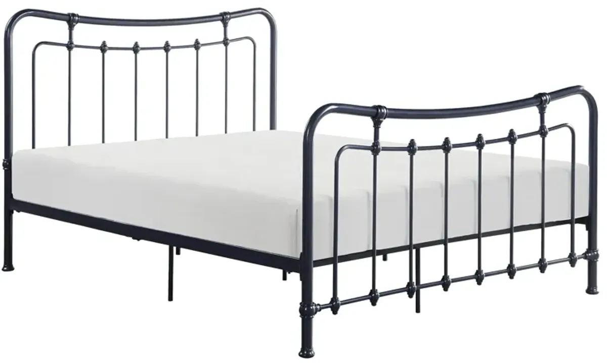 Zephyr Metal Platform Bed in Gunmetal by Homelegance