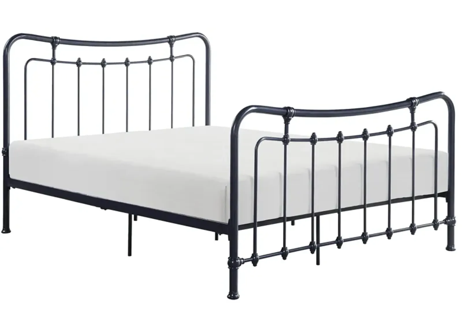 Zephyr Metal Platform Bed in Gunmetal by Homelegance