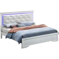 Lorana King Bed in Silver Champagne by Glory Furniture