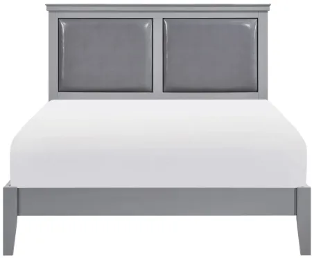 Place Upholstered Bed in Gray by Homelegance