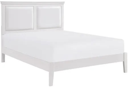 Place 4-pc. Upholstered Bedroom Set in White by Homelegance