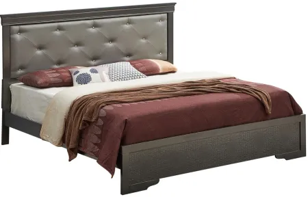Lorana Queen Bed in Metalic Black by Glory Furniture