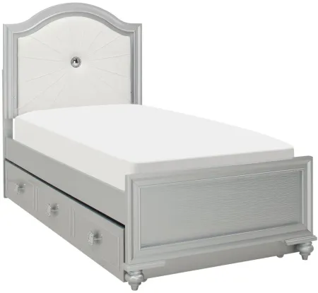 Hazel Full Bed w/ Trundle in Silver by Hillsdale Furniture