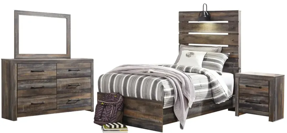 Luna 4-Pc. Panel Bedroom Set in Rustic Brown by Ashley Furniture