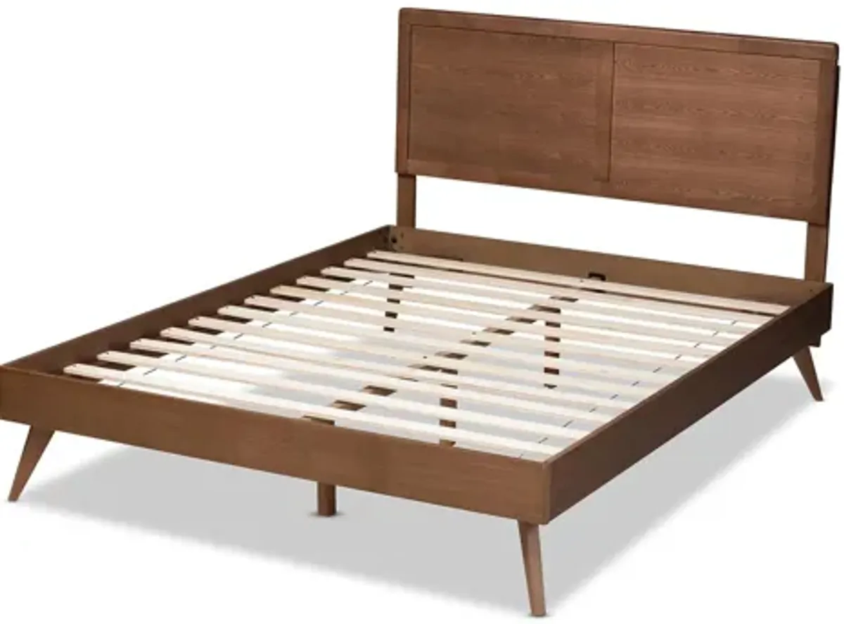 Zenon Mid-Century Queen Size Platform Bed