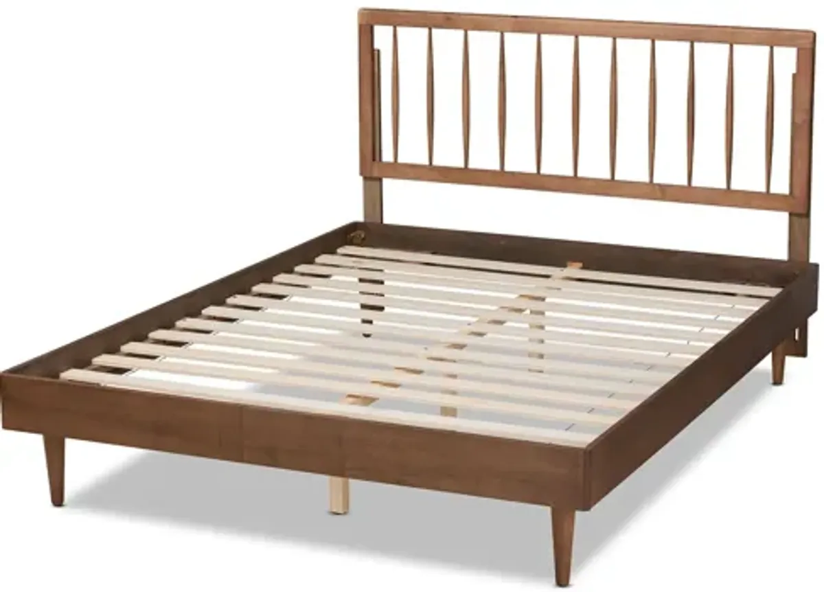 Sora Mid-Century Queen Size Platform Bed