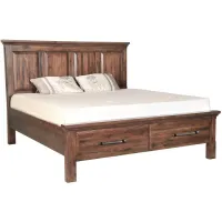 HillCrest Bed with Storage Footboard in Old Chestnut by Napa Furniture Design