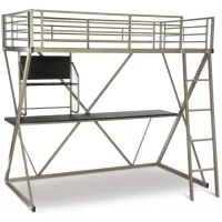 Henley Loft Bed in Pewter by Linon Home Decor