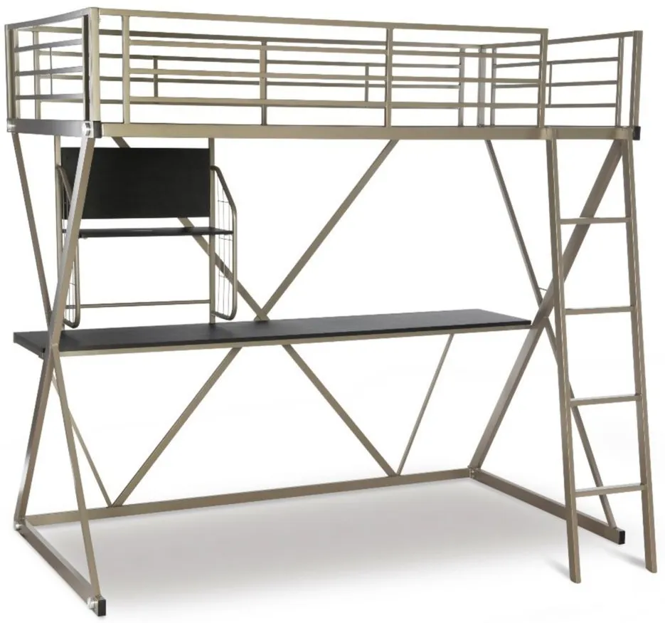 Henley Loft Bed in Pewter by Linon Home Decor