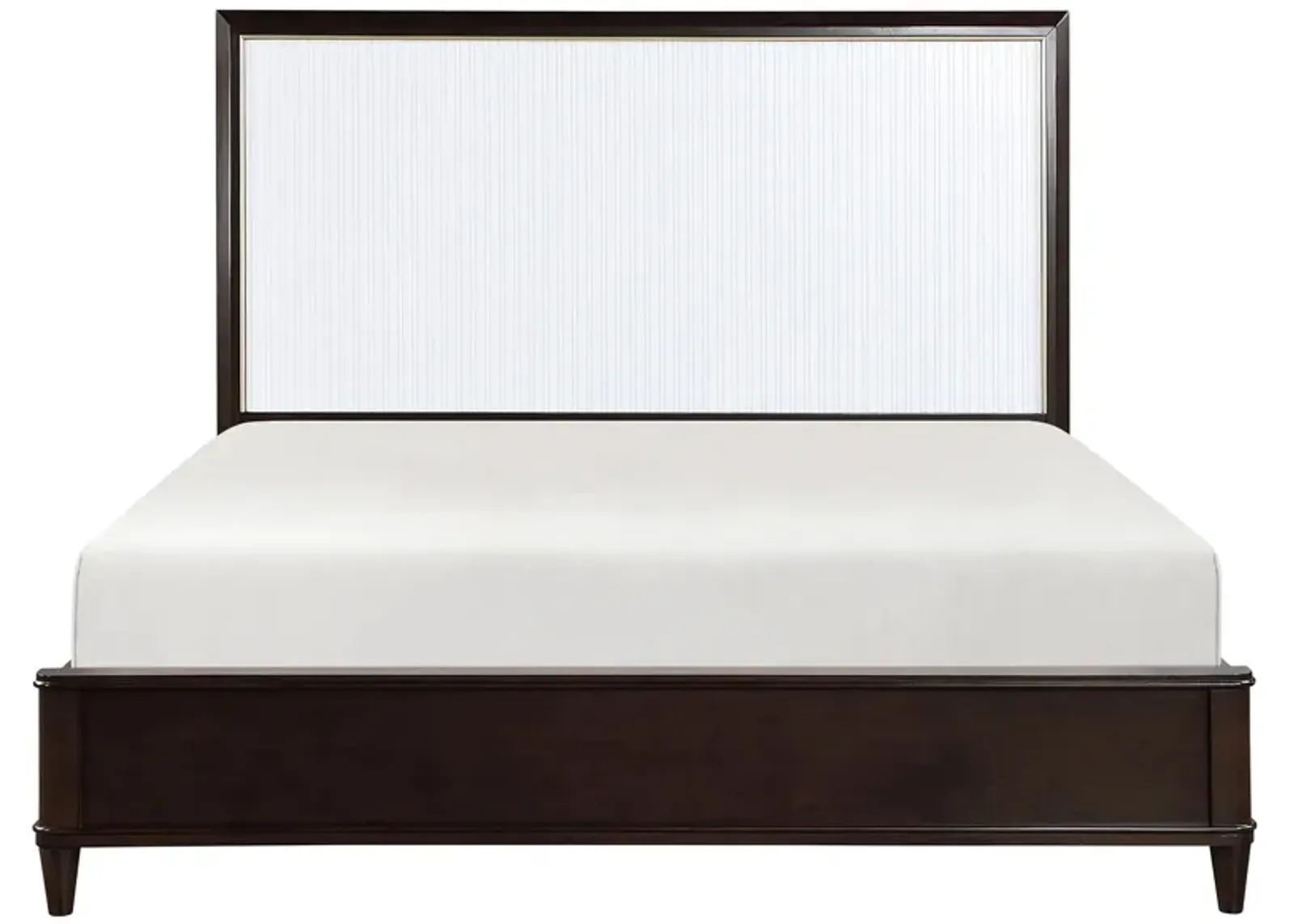 Bellamy Bed in 2-Tone Finish With Gold Trim (White and Cherry) by Homelegance