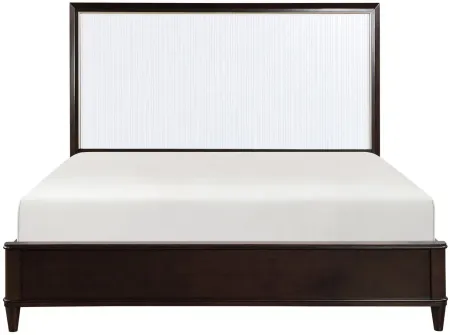 Bellamy Bed in 2-Tone Finish with Gold Trim (White and Cherry) by Homelegance