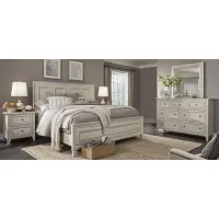 Raelynn 4-pc. Panel Bedroom Set in Weathered White by Magnussen Home