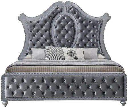 Cameo Queen Bed in HS Silver by Crown Mark