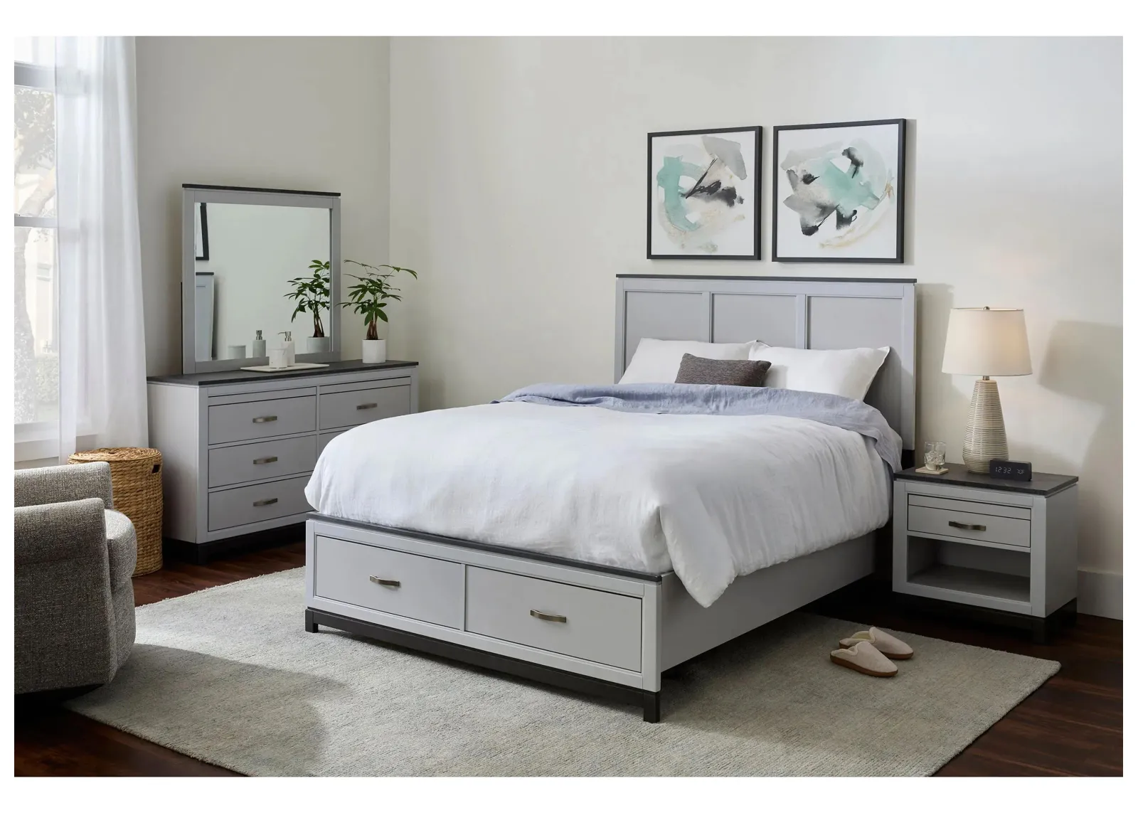 Fairfax 4-pc. Bedroom Set in Gray by Davis Intl.