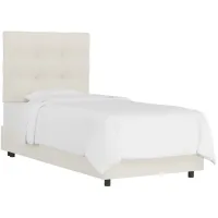Linder Bed in Linen Talc by Skyline