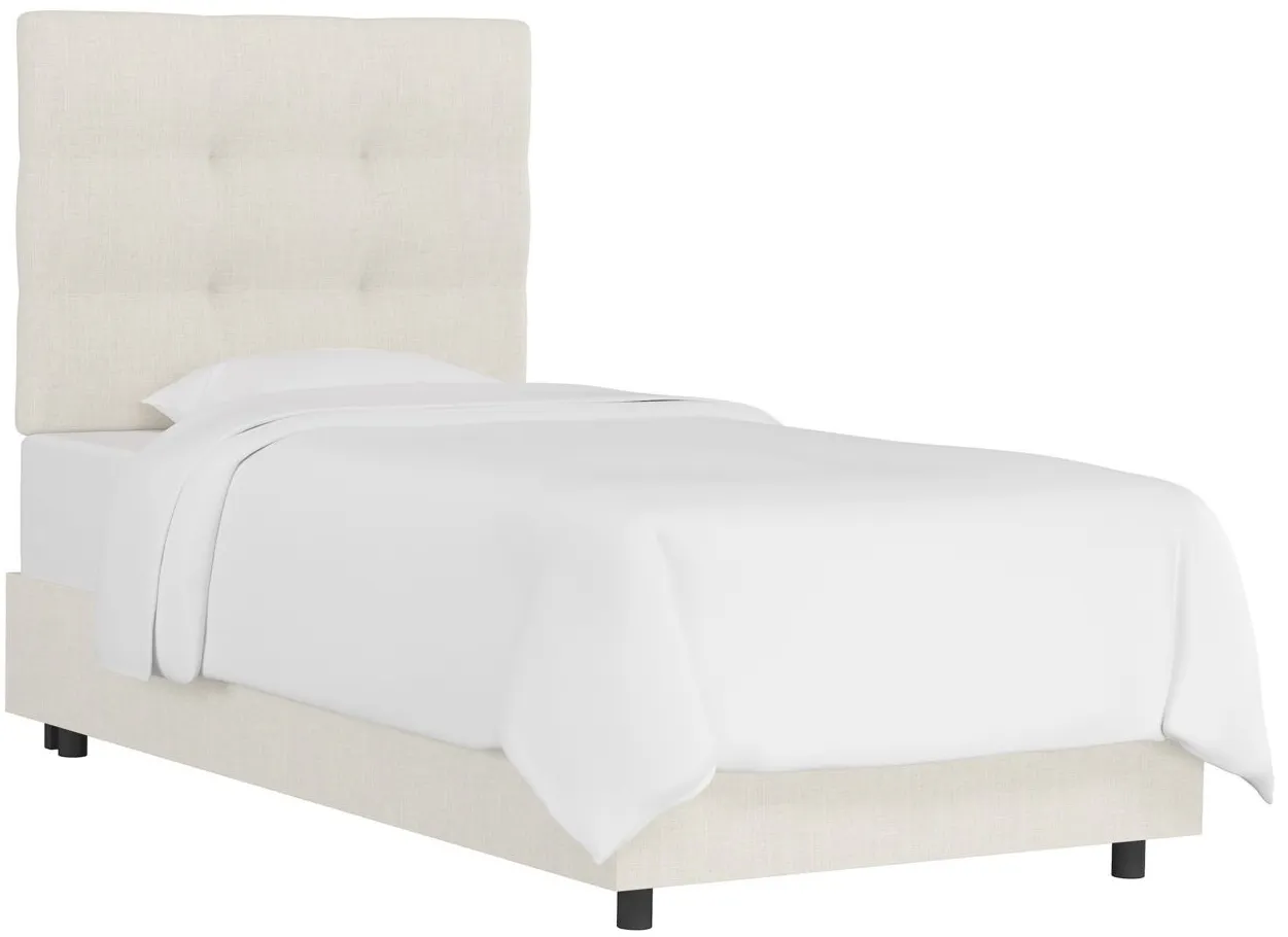 Linder Bed in Linen Talc by Skyline