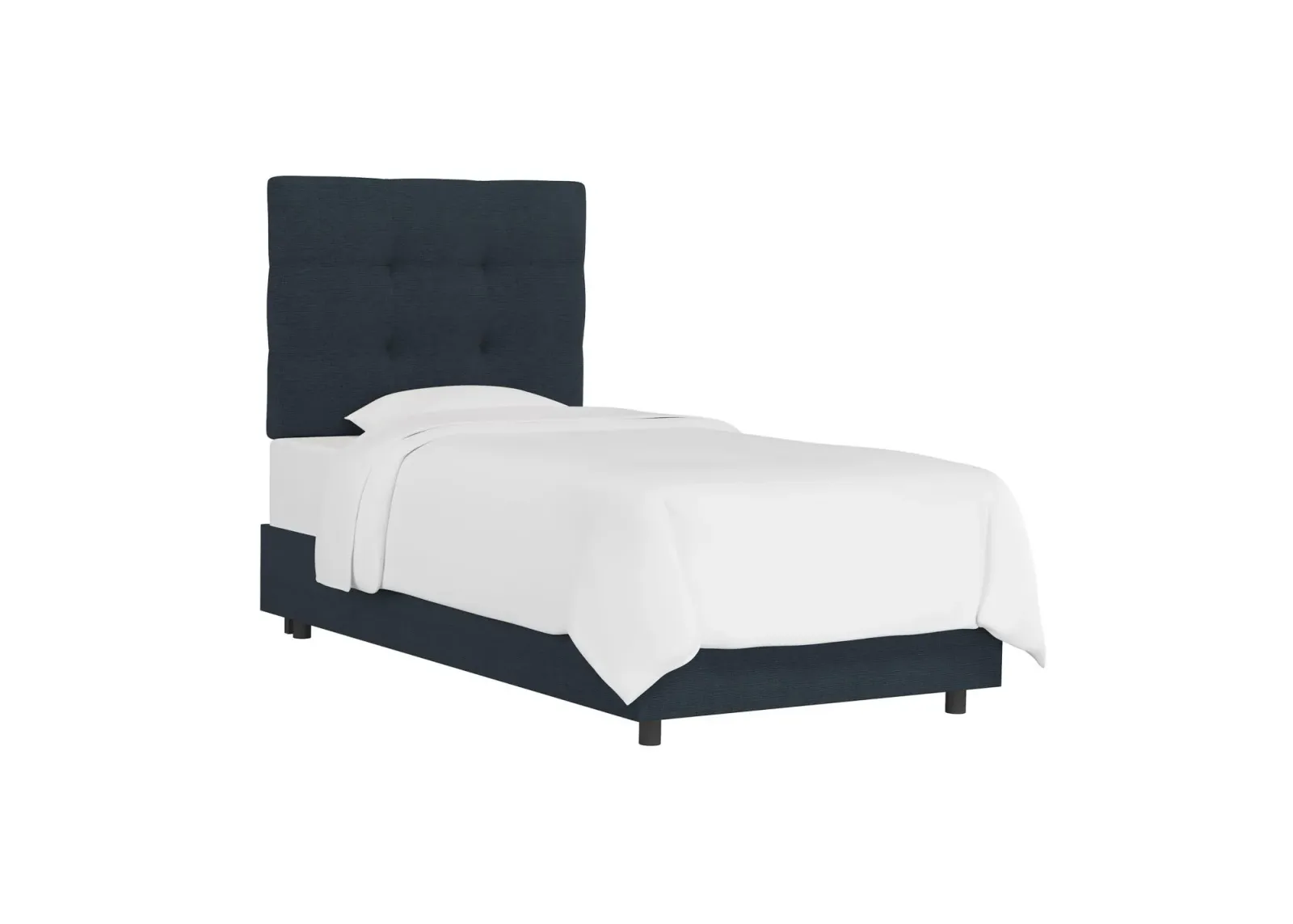 Linder Bed in Linen Navy by Skyline