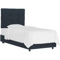 Linder Bed in Linen Navy by Skyline