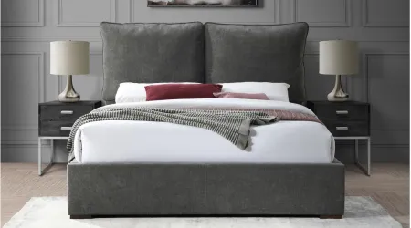 Misha King Bed in Gray by Meridian Furniture