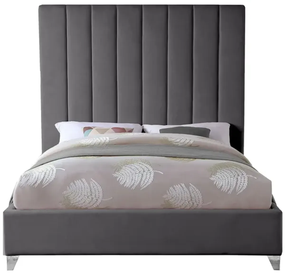 Via King Bed in Gray by Meridian Furniture