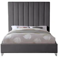 Via King Bed in Gray by Meridian Furniture