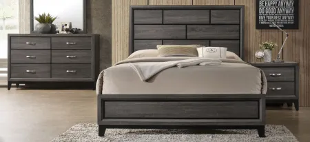 Akerson Twin Panel Bed in Dark Gray by Crown Mark