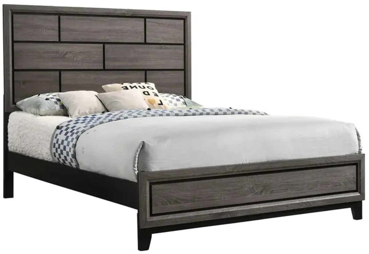 Akerson Twin Panel Bed in Dark Gray by Crown Mark