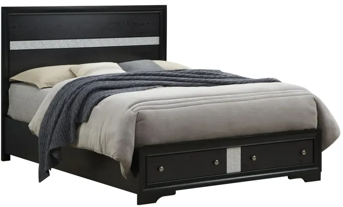 Madrid Storage Bed in Black by Glory Furniture