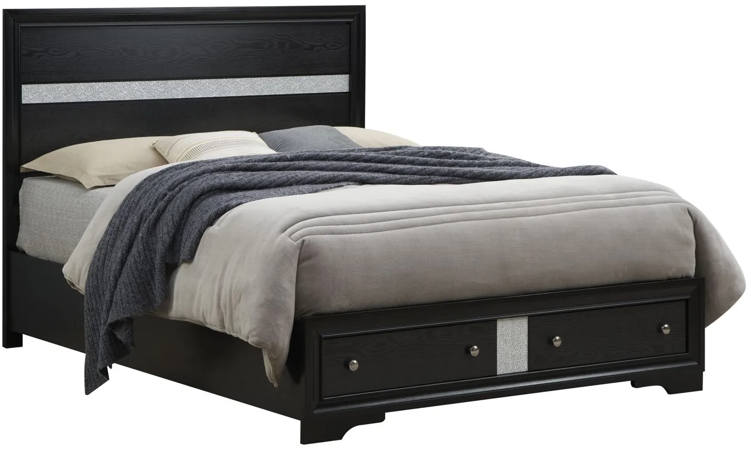Madrid Storage Bed in Black by Glory Furniture
