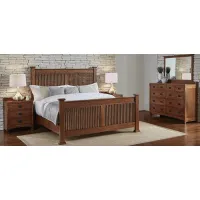 Mission Hill 4-pc. Bedroom Set in Harvest by A-America