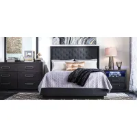 Senza 4-pc. Bedroom Set in Graphite / Charcoal by Homelegance