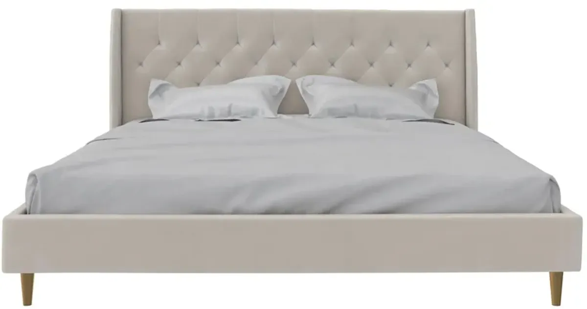 Her Majesty King Tufted Upholstered Bed Frame