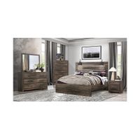 Linwood 4-pc Bedroom Set in Dark Oak by Global Furniture Furniture USA