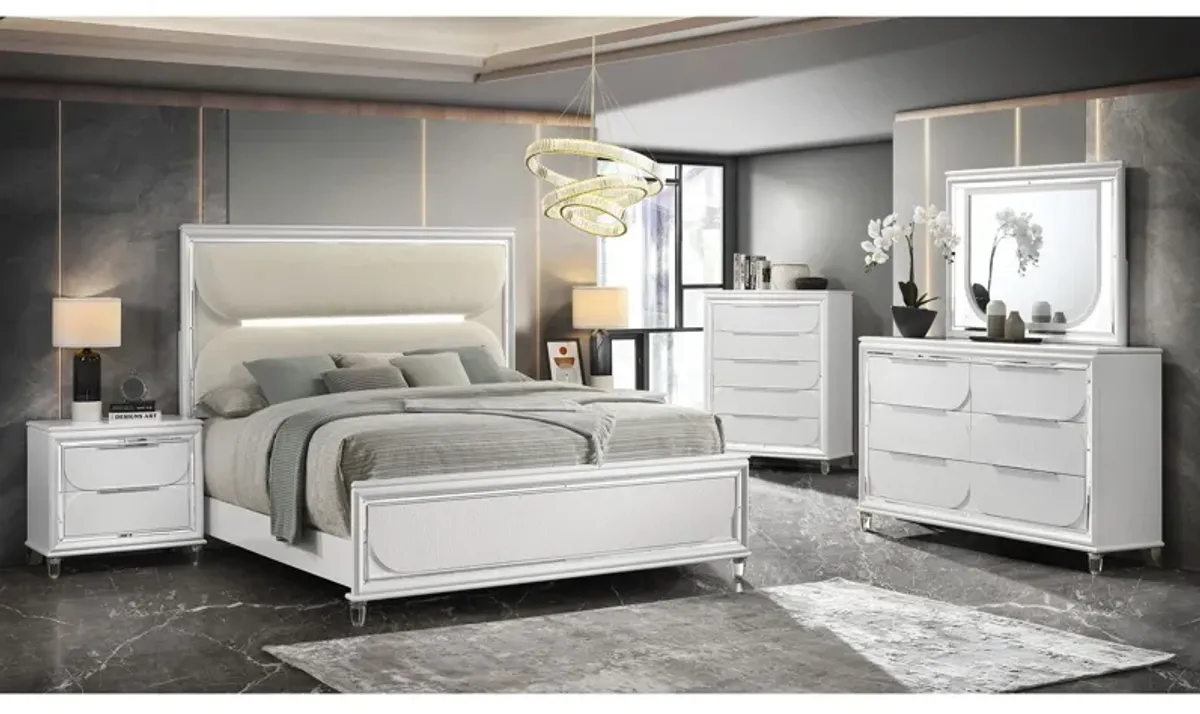 Eden 5-pc. Bedroom Set in Pearl White by Crown Mark