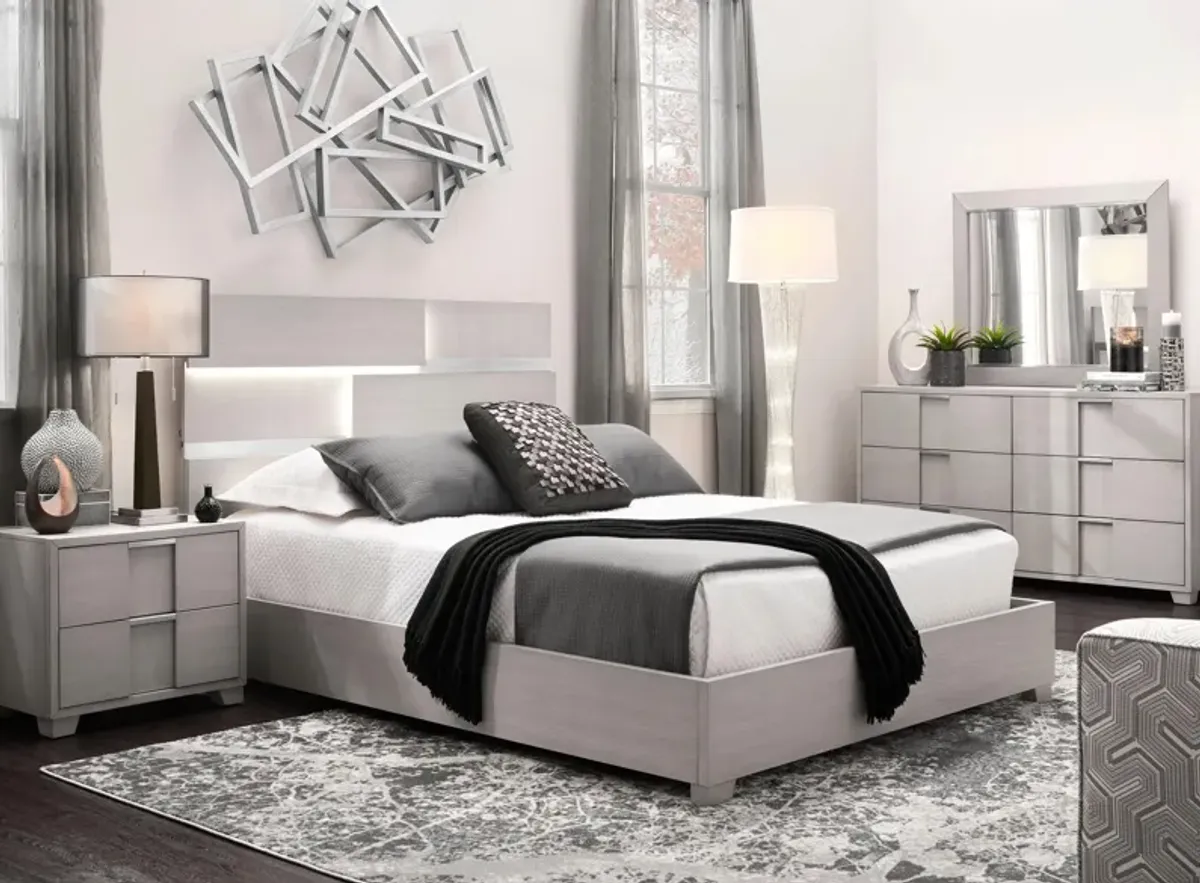 Alara 4-pc. Bedroom Set in Light Gray by Bellanest