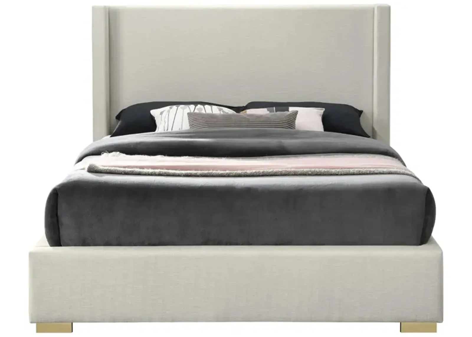 Royce King Bed in Gray by Meridian Furniture