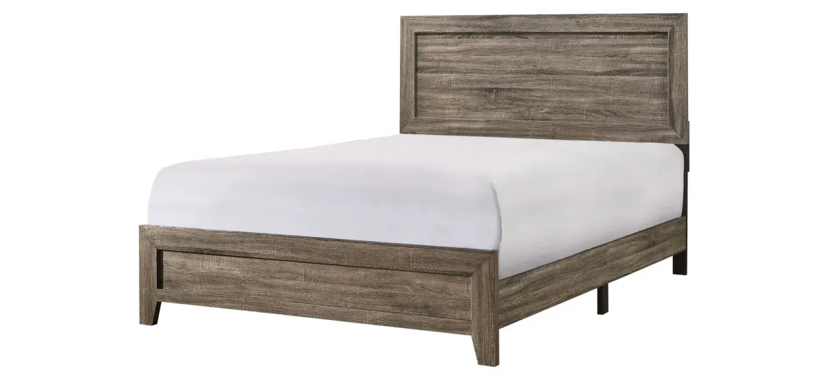 Millie Panel Bed in Gray by Crown Mark