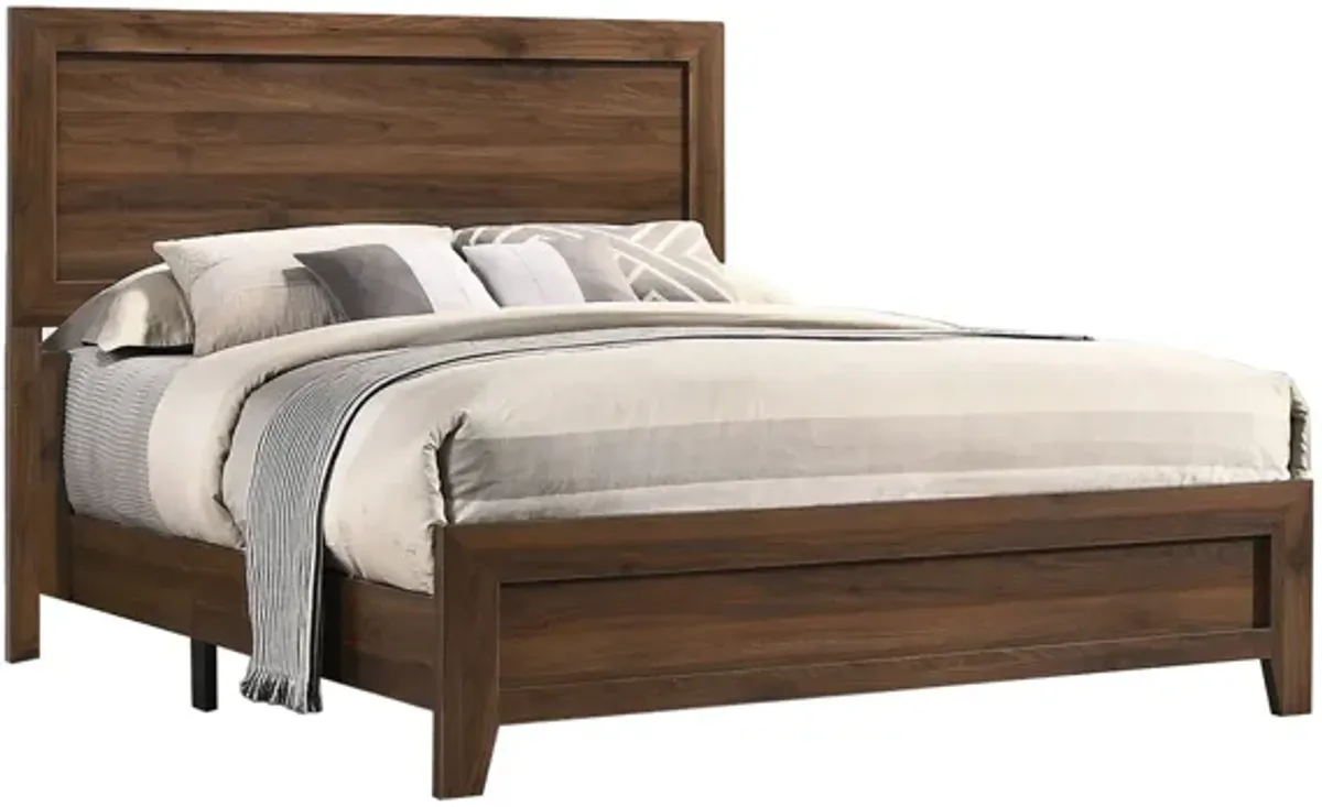 Millie Panel Bed in Brown by Crown Mark