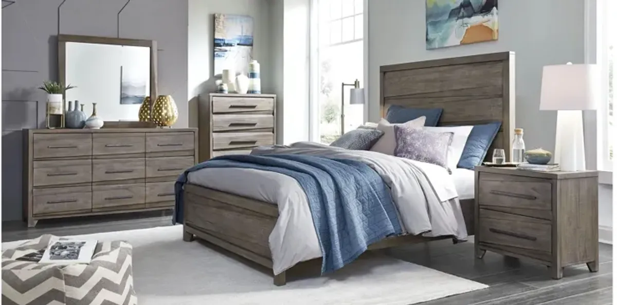 Hearst Solid Wood Queen-Size Panel Bed