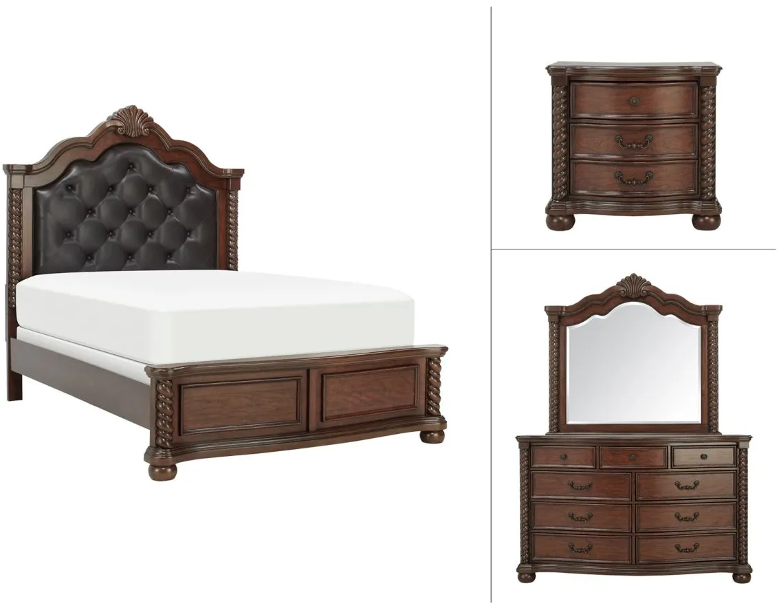 Chesapeake 4-pc. Bedroom Set in Cherry by Bellanest