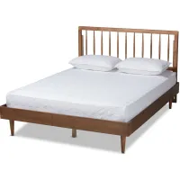 Sora Mid-Century Full Size Platform Bed in Ash Walnut by Wholesale Interiors