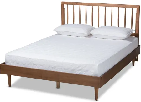Sora Mid-Century Full Size Platform Bed in Ash Walnut by Wholesale Interiors