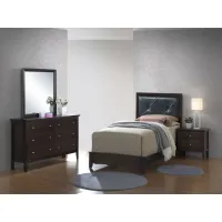Primo 4-pc. Bedroom Set in Cappuccino by Glory Furniture