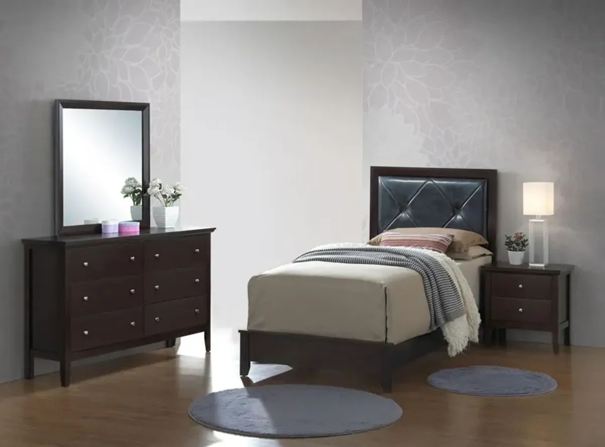 Primo 4-pc. Bedroom Set in Cappuccino by Glory Furniture